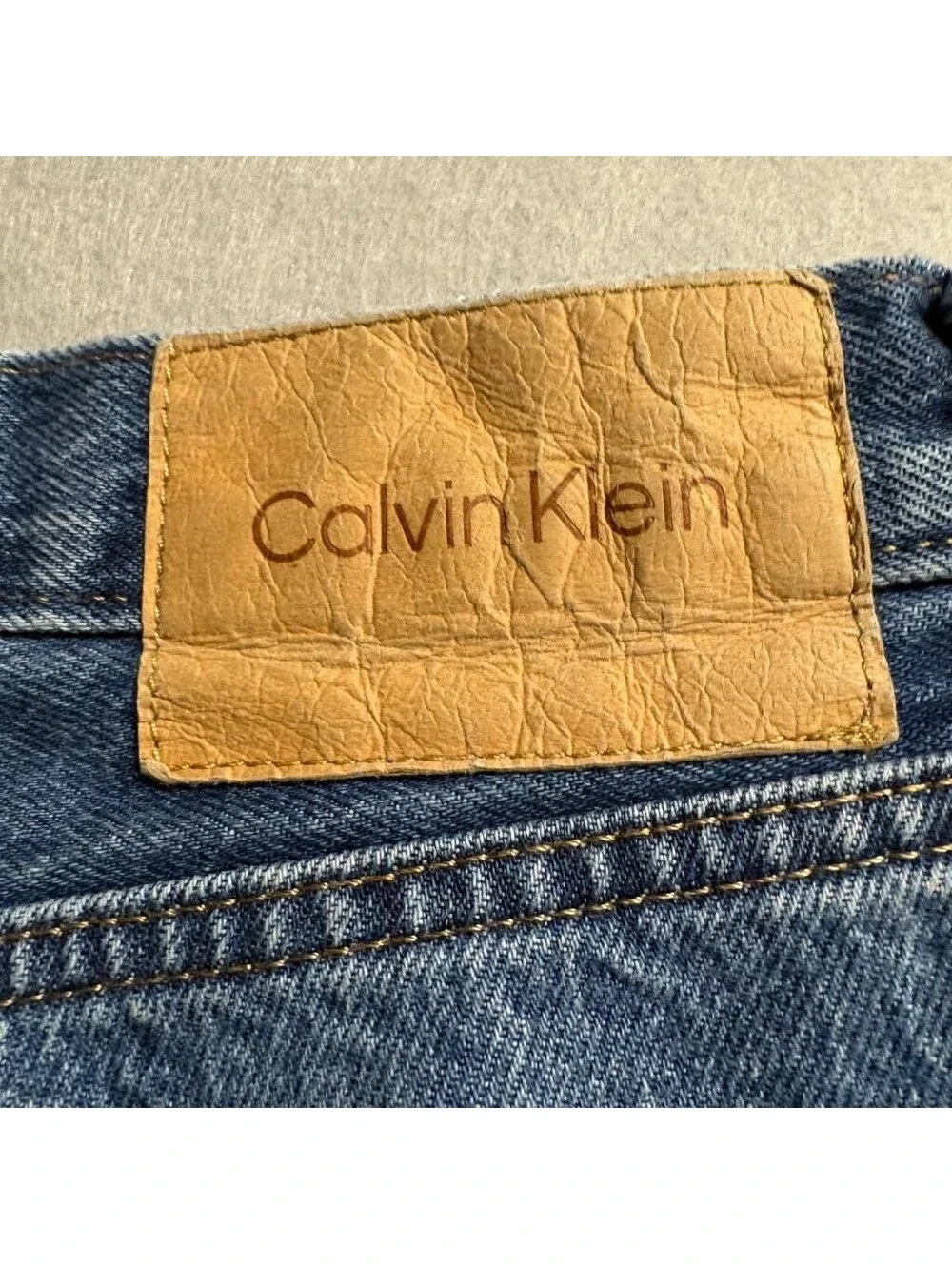 Calvin Klein Standard Straight Jeans Mens 34x30 Blue Denim Classic Fit Pant